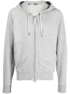 Blixtlås hoodie Tom Ford grå