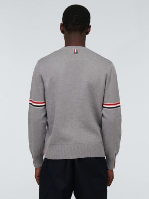 Памучен пуловер Thom Browne сиво