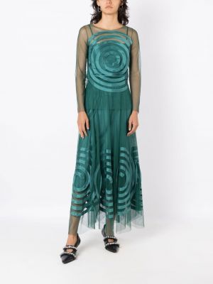 Tylové saténové sukně Gloria Coelho zelené