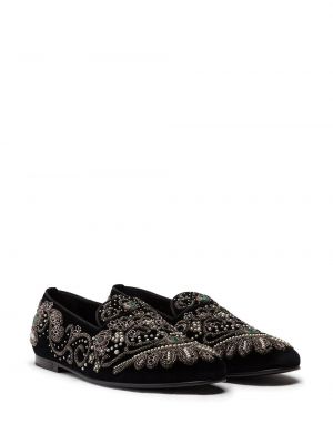Pantuflas con cuentas Dolce & Gabbana negro