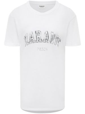 Хлопковая футболка Isabel Marant Étoile белая