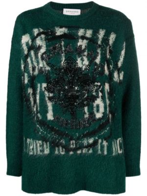 Pullover mit rundem ausschnitt Ermanno Firenze grün