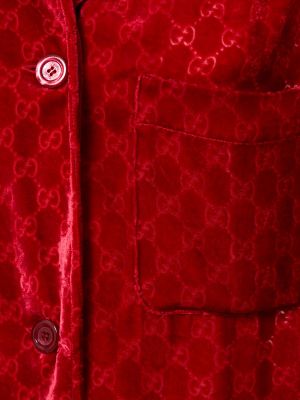 Camicia in velluto Gucci rosso