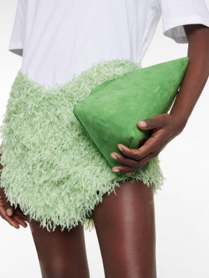 Mini sukně z peří The Attico zelené