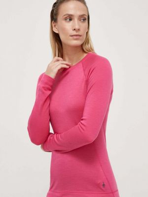 Блуза от мерино вълна с дълъг ръкав Smartwool розово