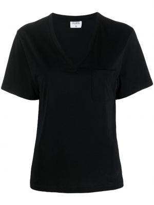 T-shirt aus baumwoll mit v-ausschnitt Filippa K schwarz