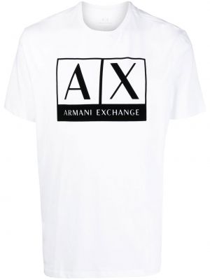 Trykt t-skjorte Armani Exchange hvit