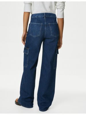 Zvonové džíny Marks & Spencer modré