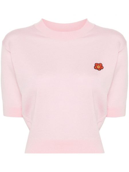 Džemper s cvjetnim printom Kenzo ružičasta