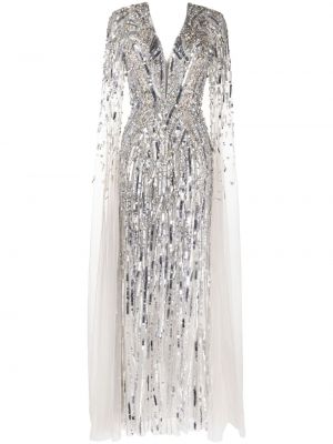 Vakarinė suknelė su kristalais Jenny Packham pilka