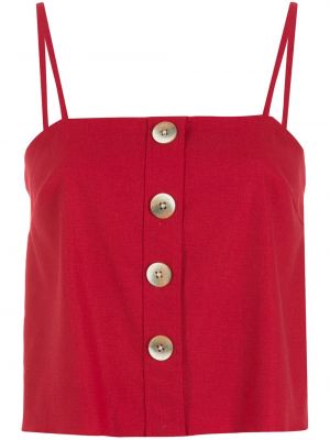 Блуза с копчета без ръкави Olympiah червено