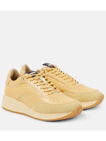 Sneakers di pelle Jacquemus giallo