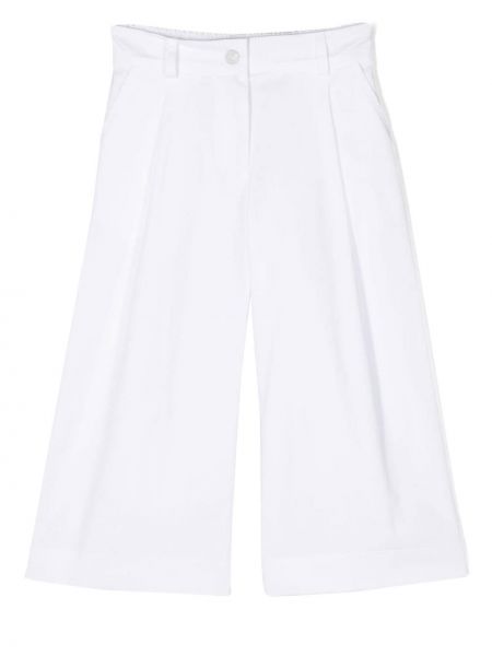Pantaloni baggy Monnalisa bianco