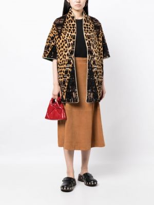 Prošívaný leopardí kabát s potiskem Pierre-louis Mascia