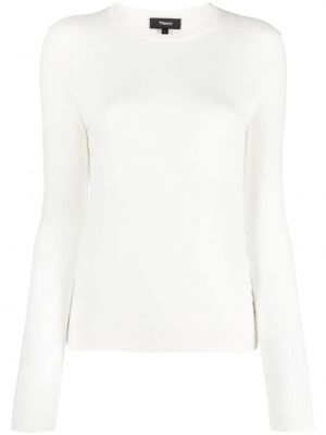 Pull col rond Theory blanc