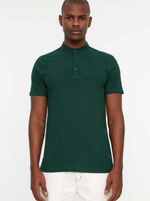 Polo majica slim fit Trendyol zelena