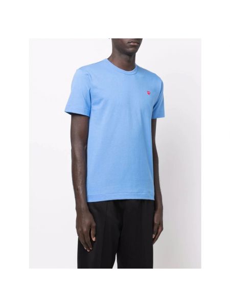 Herzmuster t-shirt mit kurzen ärmeln Comme Des Garçons Play blau