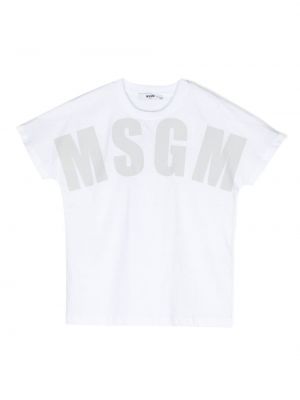 T-shirt for piger Msgm Kids hvid