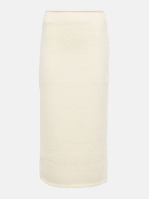 Vlněné midi sukně Dorothee Schumacher bílé