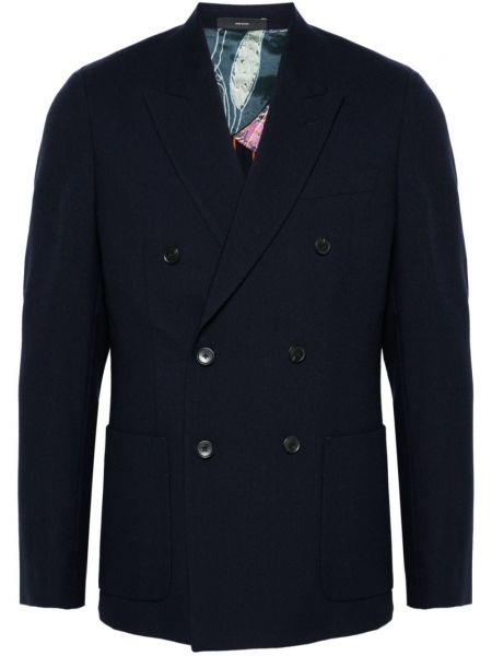 Dobbeltradet blazer Paul Smith blå