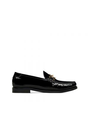 Lakierowane loafers Saint Laurent czarne
