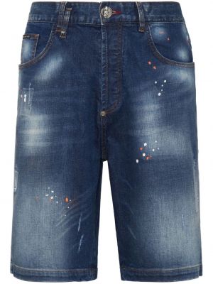 Szorty jeansowe z nadrukiem Philipp Plein