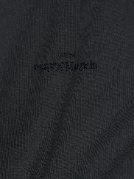Βαμβακερή μπλούζα από ζέρσεϋ Maison Margiela μαύρο