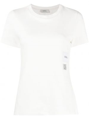 Raštuotas medvilninis marškinėliai Goen.j balta