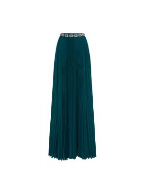 Długa spódnica plisowana Elisabetta Franchi zielona