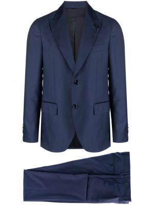 Vlněný oblek Lardini modrý