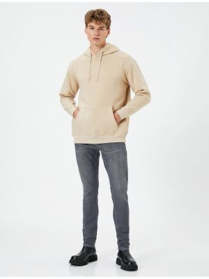 Džemperis su gobtuvu ilgomis rankovėmis su kišenėmis Koton