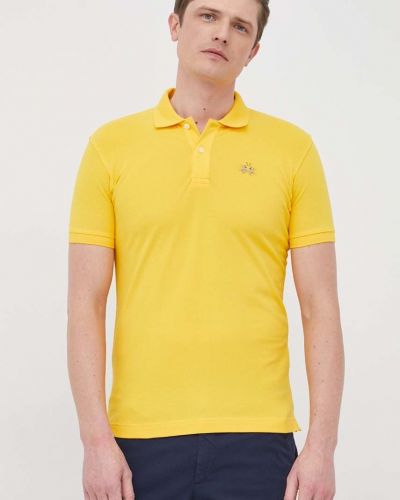 Тениска с дълъг ръкав La Martina жълто