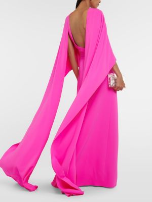 Rochie de mătase Oscar De La Renta roz