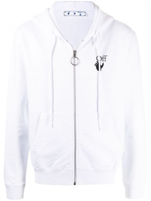 Zip hettegenser Off-white hvit