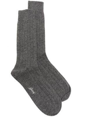 Кашмирени чорапи Brioni сиво