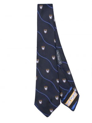 Šilkinės šilkinės chinos kelnes su sagtimis Polo Ralph Lauren mėlyna