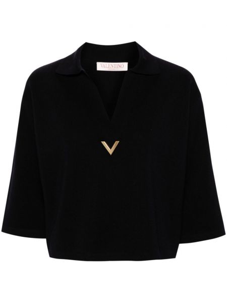 Woll kurzer pullover Valentino Garavani blau