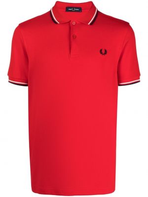Polo a rayas Fred Perry rojo