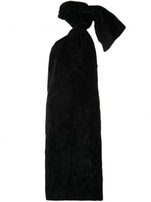 Βελούδινη μίντι φόρεμα Sportmax μαύρο