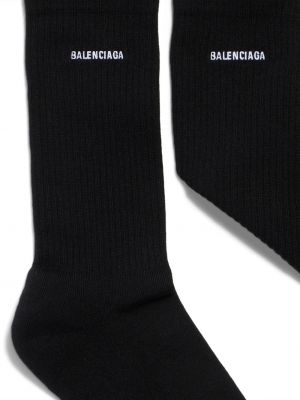 Ponožky s výšivkou Balenciaga černé