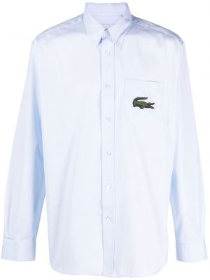 Skjorta med broderi Lacoste blå