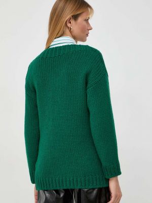 Gyapjú pulóver Luisa Spagnoli zöld