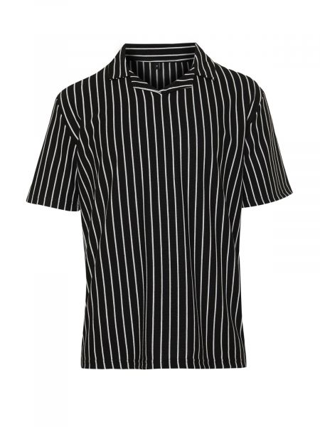 Svītrainas polo krekls Trendyol melns