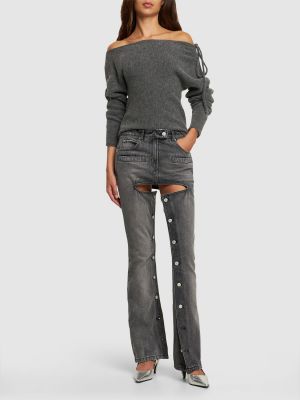 Pantalones de algodón Courrèges gris