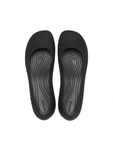 Туфли без каблука Crocs черные