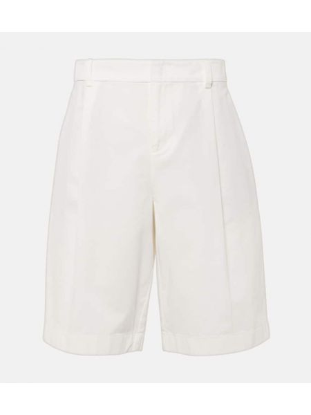 Shorts taille haute en coton Vince blanc