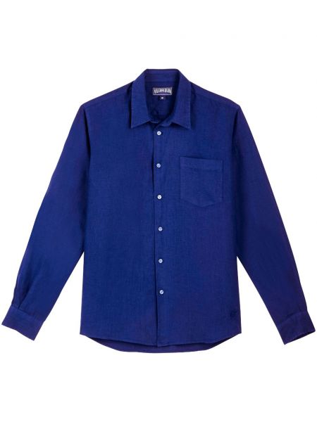 Lininė ilgi marškiniai Vilebrequin mėlyna