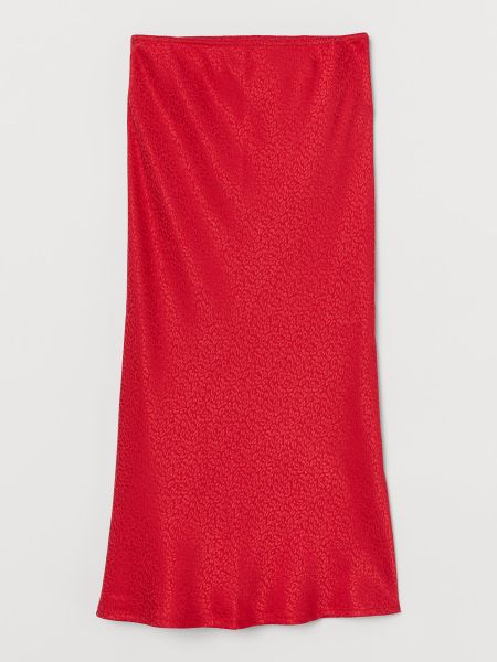 Красная юбка миди H&m