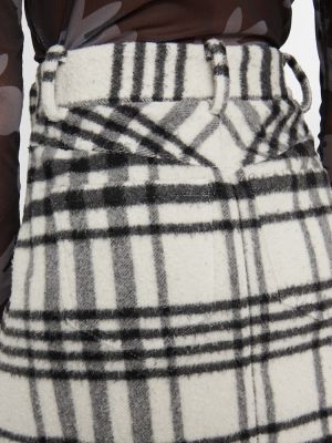 Minigonna di lana a quadri Jw Anderson nero