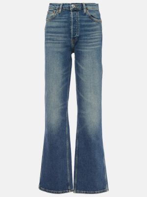 Straight leg jeans a vita alta Re/done Blu